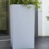 Leichte Outdoor Pflanzvase Aus Kunststoff - Eckig - Grau - UV-Beständig - Ira