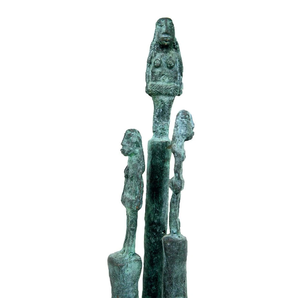 Limitierte Bronzeplastik - 3 Statuen Auf Säulen - Garten 3 Limitierte Bronzeplastik - 3 Statuen Auf Säulen - Garten