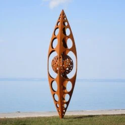 Moderne Gartenplastik Aus Metall - Zapfen Mit Kugel - Astee 6 Moderne Gartenplastik Aus Metall - Zapfen Mit Kugel - Astee -Pflanz Traum Verkaufsgeschäft moderne gartenplastik aus metall zapfen mit kugel astee2