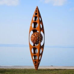 Moderne Gartenplastik Aus Metall - Zapfen Mit Kugel - Astee 7 Moderne Gartenplastik Aus Metall - Zapfen Mit Kugel - Astee -Pflanz Traum Verkaufsgeschäft moderne gartenplastik aus metall zapfen mit kugel astee3