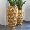 Moderne Indoor Pflanzvase Aus Polystone - Goldfarben - Restandor -Pflanz Traum Verkaufsgeschäft moderne indoor pflanzvase aus polystone goldfarben restandor