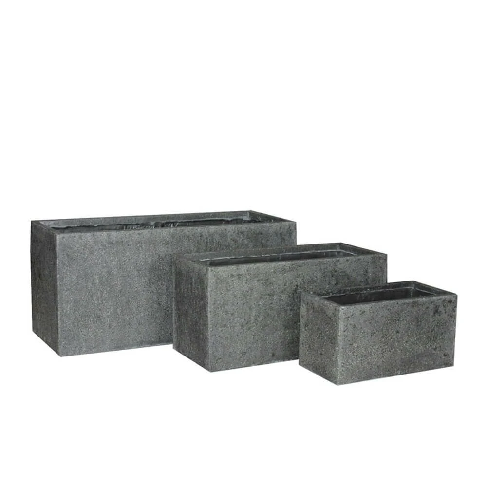 Moderne Pflanztröge Im 3er Set - Polystone Steingrau - Arzene 3 Moderne Pflanztröge Im 3er Set - Polystone Steingrau - Arzene