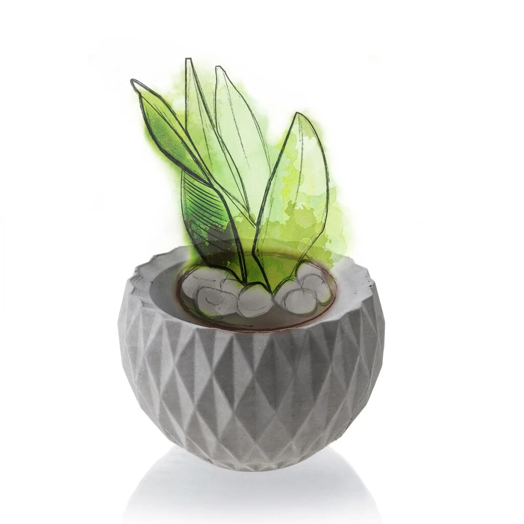 Moderner Pflanztopf Aus Beton Mit Rautenmuster - Koherna 5 Moderner Pflanztopf Aus Beton Mit Rautenmuster - Koherna – Bild 3