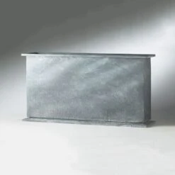 Niedriger Pflanztopf In Grau/Rost - Schmal & Breit - Levisto