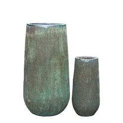 Outdoor Blumenvase 2er Set - Antikes Design - Alunzio