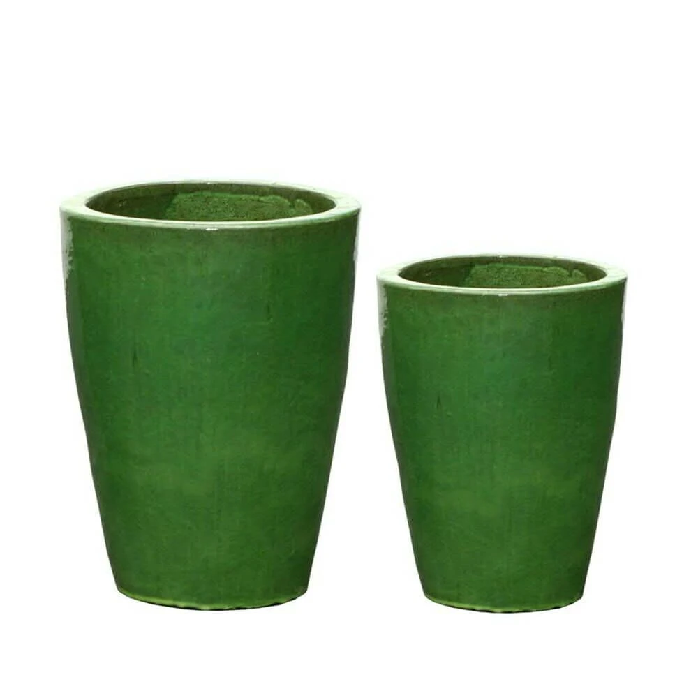 Outdoor Blumenvase Aus Glasierter Keramik - 2er Set - Hodota 4 Outdoor Blumenvase Aus Glasierter Keramik - 2er Set - Hodota – Bild 2