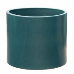 Outdoor Pflanzgefäß Aus Steinzeug - Grün - Frostsicher - Rund - Rivus Verde