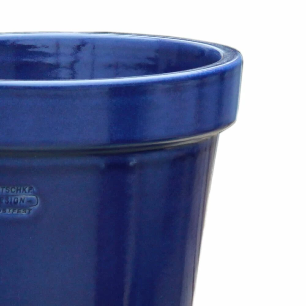 Outdoor Pflanzgefäß Groß - Steinzeug Winterfest - Rund - Blau - Xanthe Azur 4 Outdoor Pflanzgefäß Groß - Steinzeug Winterfest - Rund - Blau - Xanthe Azur – Bild 2