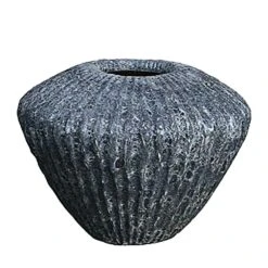 Outdoor Pflanzgefäß In Antik-Optik - Schwarz - Rund - Elnatan