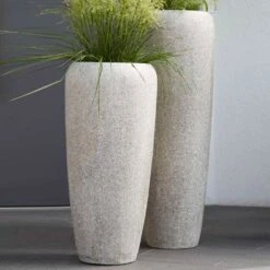 Outdoor Pflanzvase Aus Polystone In Steinoptik - Fiumalbo