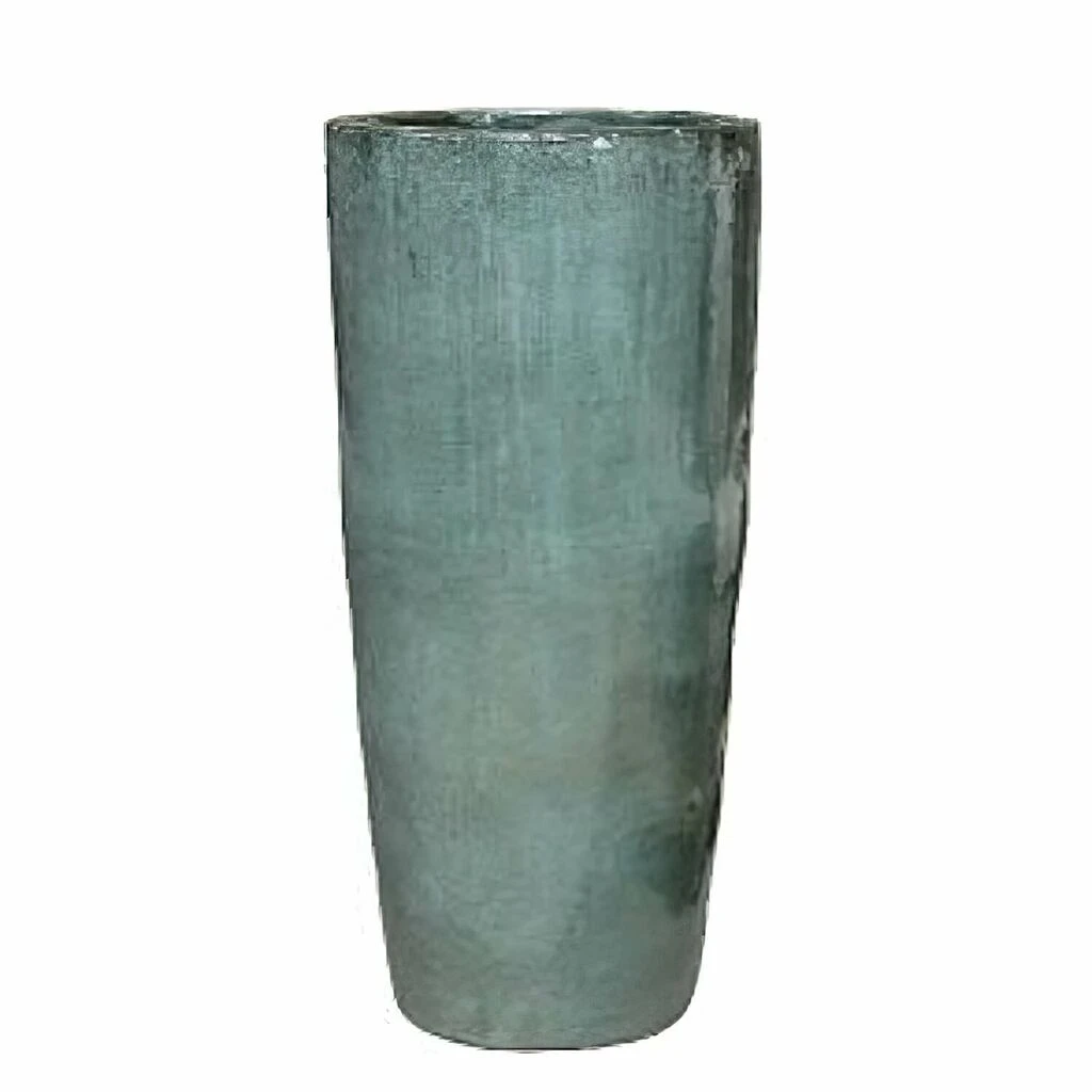 Outdoor Vase Aus Keramik - Rund - Grün - Metango 3 Outdoor Vase Aus Keramik - Rund - Grün - Metango