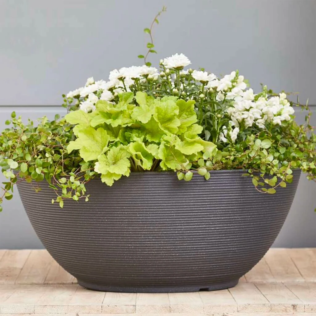 Outdoor XXL Pflanzschale Aus Kunststoff - UV-Beständig - Anthrazit - Kahula 3 Outdoor XXL Pflanzschale Aus Kunststoff - UV-Beständig - Anthrazit - Kahula