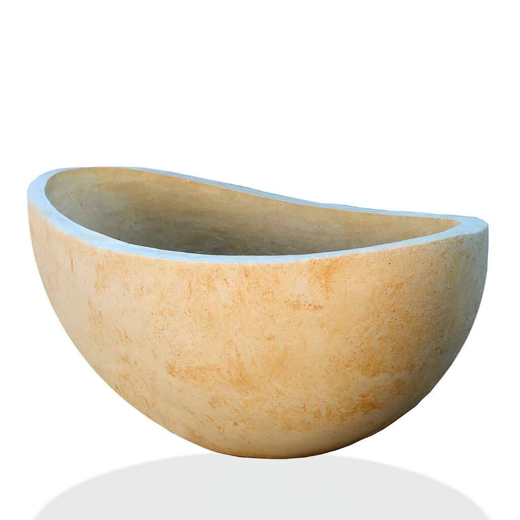 Ovale Pflanzschale Aus Stein - Calyria 4 Ovale Pflanzschale Aus Stein - Calyria – Bild 2