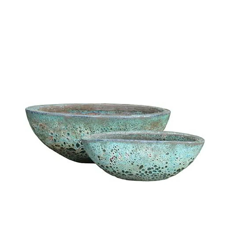 Ovale Pflanzschale Für Den Garten - Antikes Design - 2er Set - Salemi 3 Ovale Pflanzschale Für Den Garten - Antikes Design - 2er Set - Salemi