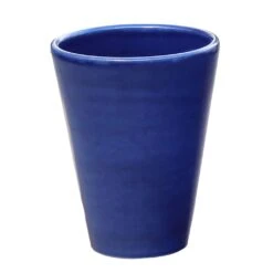 Pflanzgefäß Für Garten & Terrasse - Steinzeug Winterfest - Blau - Rund - Amphiro Azur