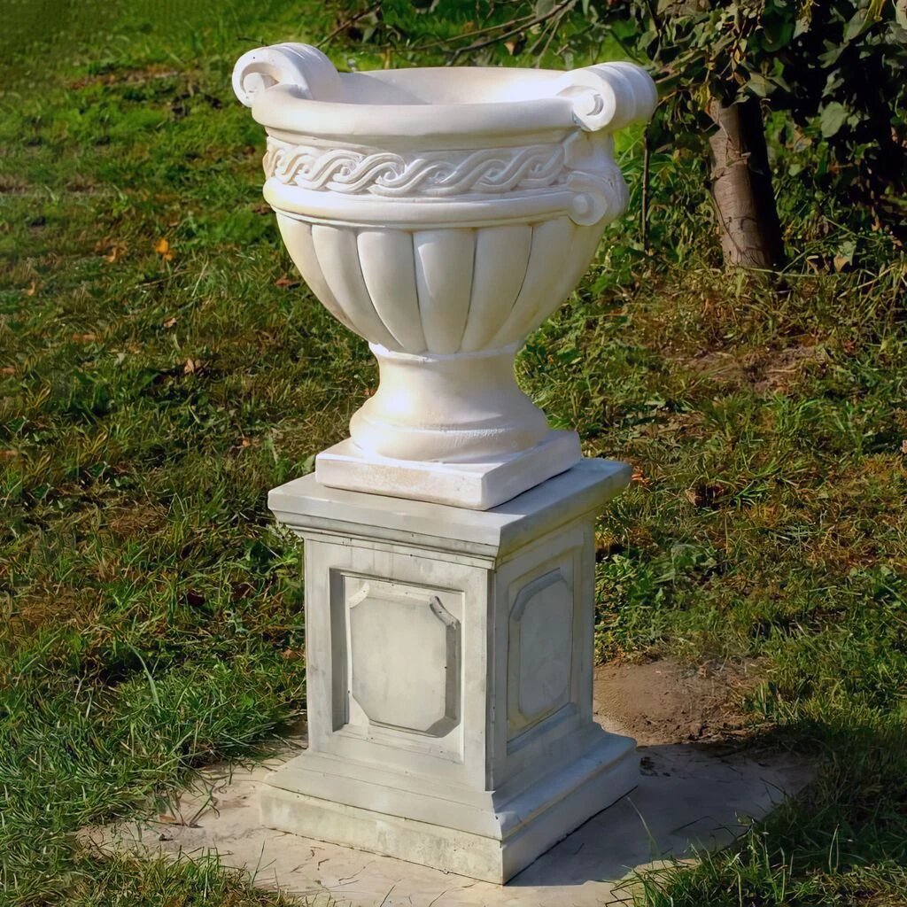 Pflanzgefäß Im Griechischen Antik Stil - Runde Steinguss Amphore - Laureano 4 Pflanzgefäß Im Griechischen Antik Stil - Runde Steinguss Amphore - Laureano – Bild 2