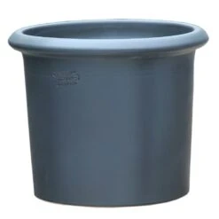 Pflanzgefäß Rund Aus Steinzeug - Frostfest - Anthrazit Bestellen - Niobe Niger