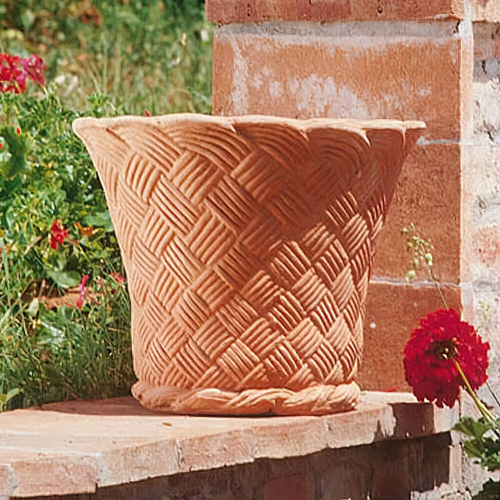 Pflanztopf Aus Terrakotta Mit Korb Design - Riccardo 3 Pflanztopf Aus Terrakotta Mit Korb Design - Riccardo