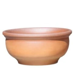 Runde Garten Pflanzschale Aus Frostsicherem Steinzeug - Terrakotta - Pleione Agite