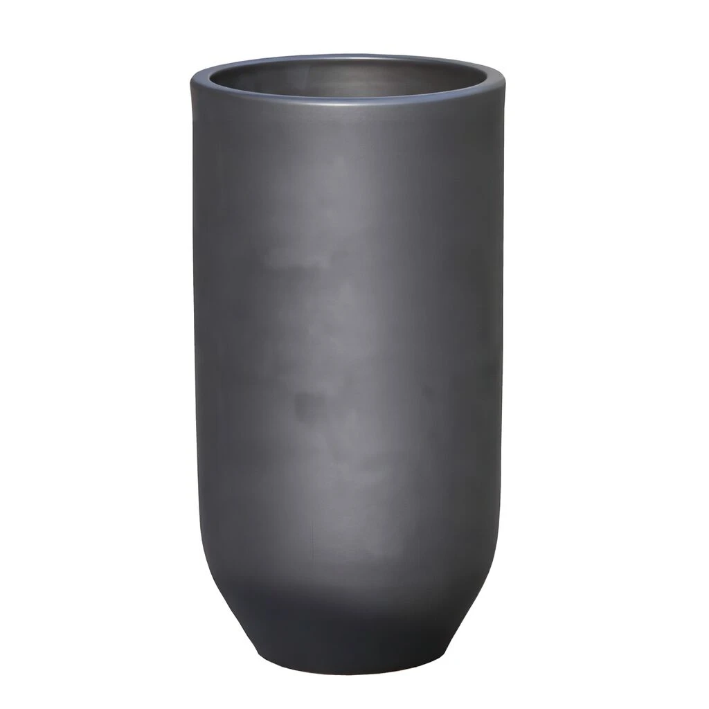 Runde Gartenvase In Anthrazit - Steinzeug Frostfest - Zeitlos - Varius Niger 3 Runde Gartenvase In Anthrazit - Steinzeug Frostfest - Zeitlos - Varius Niger