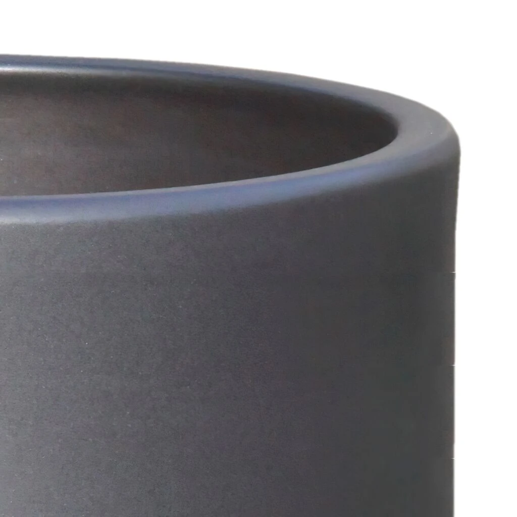 Runde Gartenvase In Anthrazit - Steinzeug Frostfest - Zeitlos - Varius Niger 4 Runde Gartenvase In Anthrazit - Steinzeug Frostfest - Zeitlos - Varius Niger – Bild 2