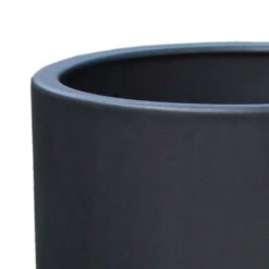 Runder Blumenkübel Aus Steinzeug - Anthrazit - Frostsicher - Ovare Niger -Pflanz Traum Verkaufsgeschäft runder blumenkuebel aus steinzeug anthrazit frostsicher ovare niger2