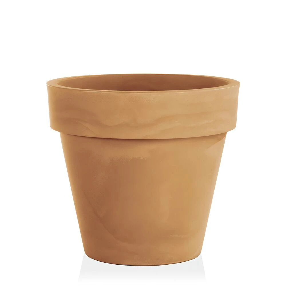 Runder Blumenkübel In Terrakotta Optik Aus Kunststoff - Villaro 3 Runder Blumenkübel In Terrakotta Optik Aus Kunststoff - Villaro