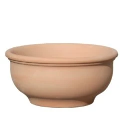 Runder Blumentopf Für Garten & Terrasse - Steinzeug Winterfest - Terrakotta - Pleione Terra Hell