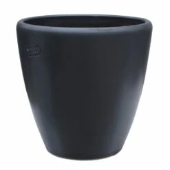 Runder Blumentopf Outdoor - Anthrazit - Steinzeug Frostsicher - Akaste Niger