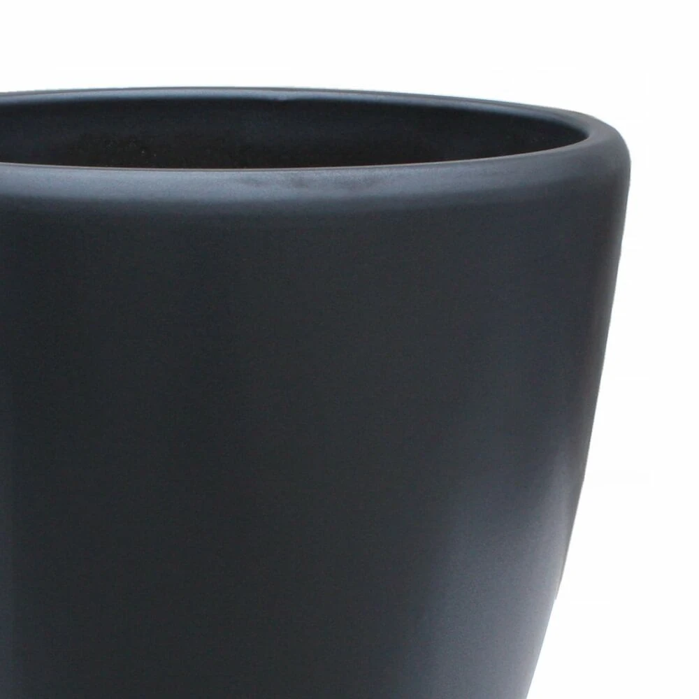 Runder Blumentopf Outdoor - Anthrazit - Steinzeug Frostsicher - Akaste Niger 4 Runder Blumentopf Outdoor - Anthrazit - Steinzeug Frostsicher - Akaste Niger – Bild 2