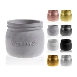 Runder Home-Blumentopf Aus Beton Im Klassischen Design - Mondrin -Pflanz Traum Verkaufsgeschäft runder home blumentopf aus beton im klassischen design mondrin4