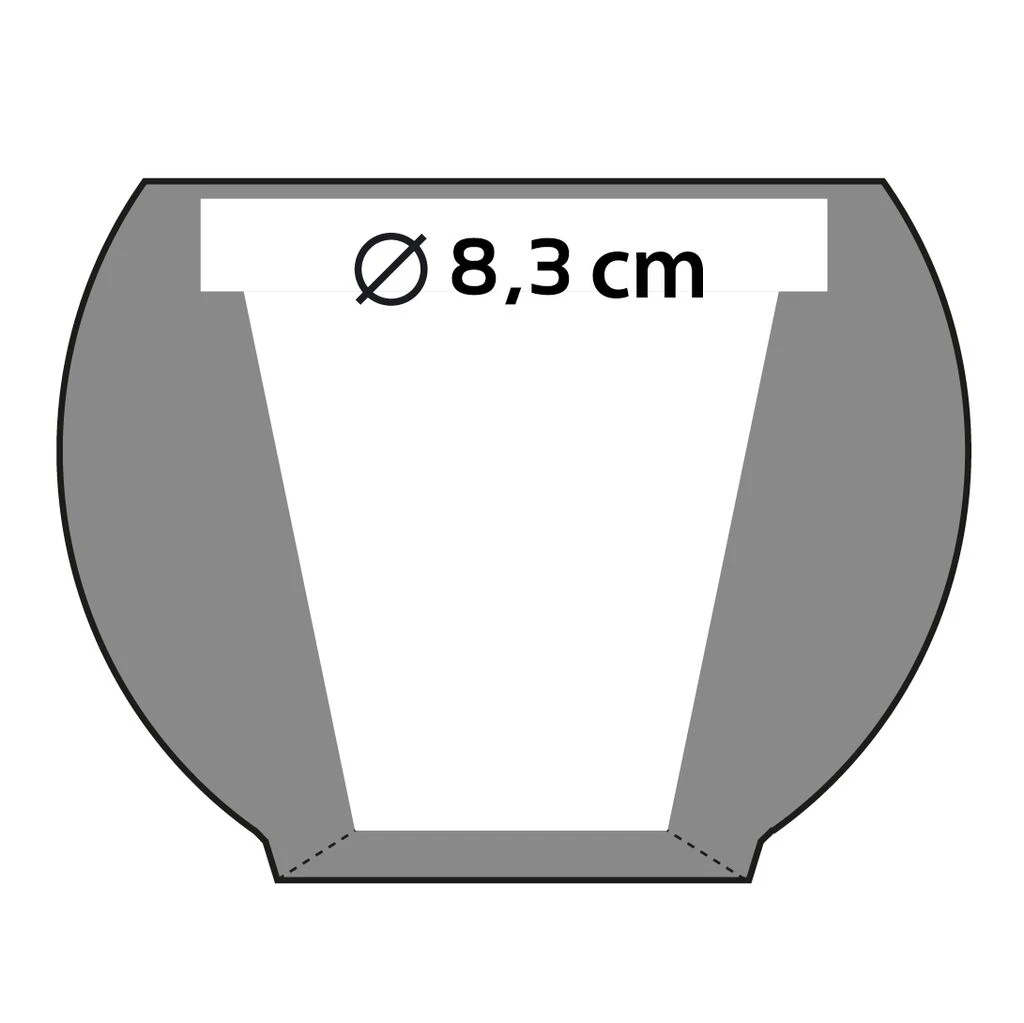 Runder Pflanztopf - Kugel - Mit Gittermuster Aus Beton - Kehana 6 Runder Pflanztopf - Kugel - Mit Gittermuster Aus Beton - Kehana – Bild 4