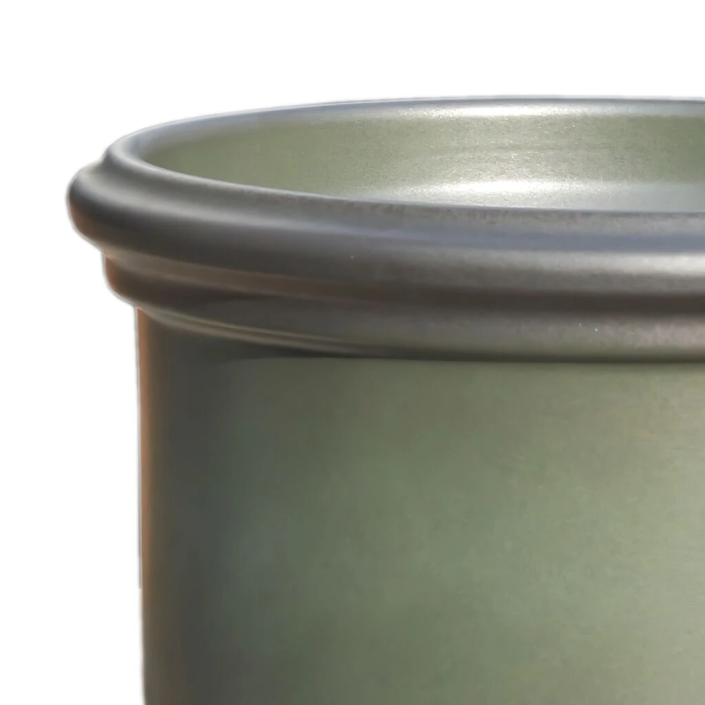Rundes Pflanzgefäß Aus Steinzeug - Groß - Grün - Frostsicher - Brevis Tropu 4 Rundes Pflanzgefäß Aus Steinzeug - Groß - Grün - Frostsicher - Brevis Tropu – Bild 2
