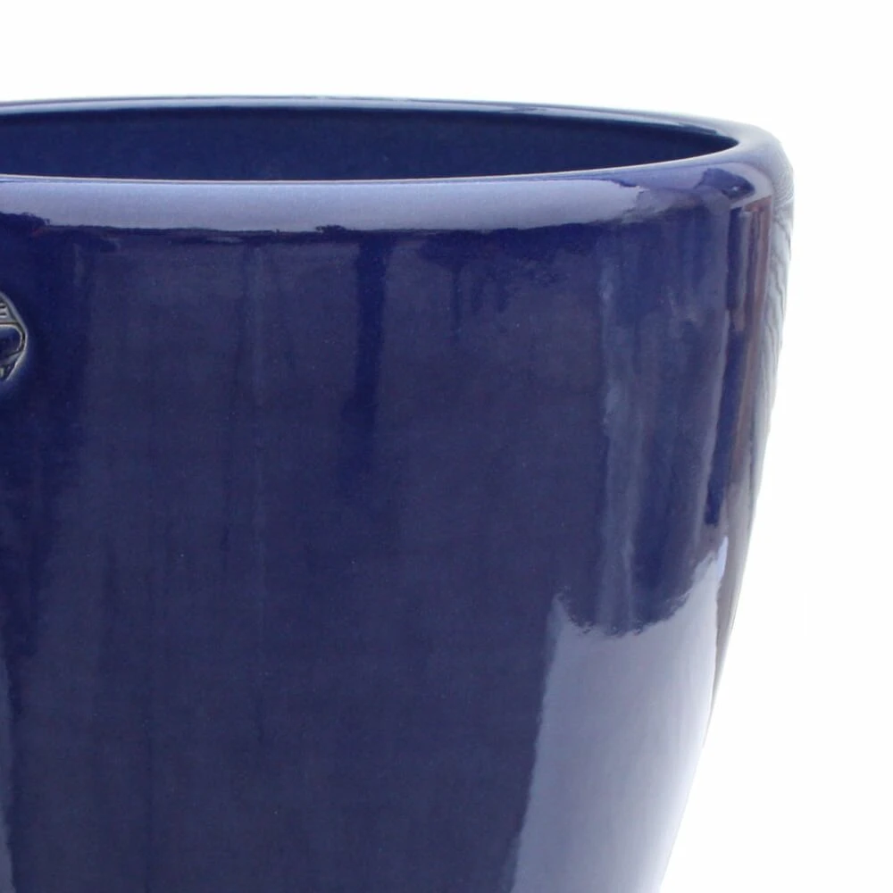 Rundes Pflanzgefäß In Blau - Modern - Steinzeug Frostsicher - Akaste Azur 4 Rundes Pflanzgefäß In Blau - Modern - Steinzeug Frostsicher - Akaste Azur – Bild 2