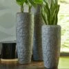Schicke Indoor Vase - XXL - Grau - Mit Einsatz - Tekle -Pflanz Traum Verkaufsgeschäft schicke indoor vase xxl grau mit einsatz tekle