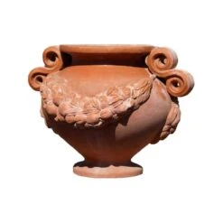 Schöne Antike Terrakotta Amphore Floral - Messina