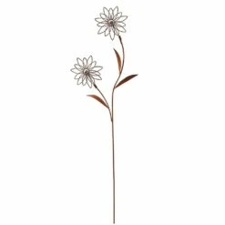 Schöne Rost Metallblüte Als Gartenstecker - Bluna