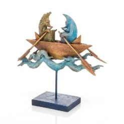 Sonne Und Mond Im Boot Als Limitierte Bronzeskulptur - The Sun And Moon Go Boating -Pflanz Traum Verkaufsgeschäft sonne und mond im boot als limitierte bronzeskulptur the sun and moon go boating3