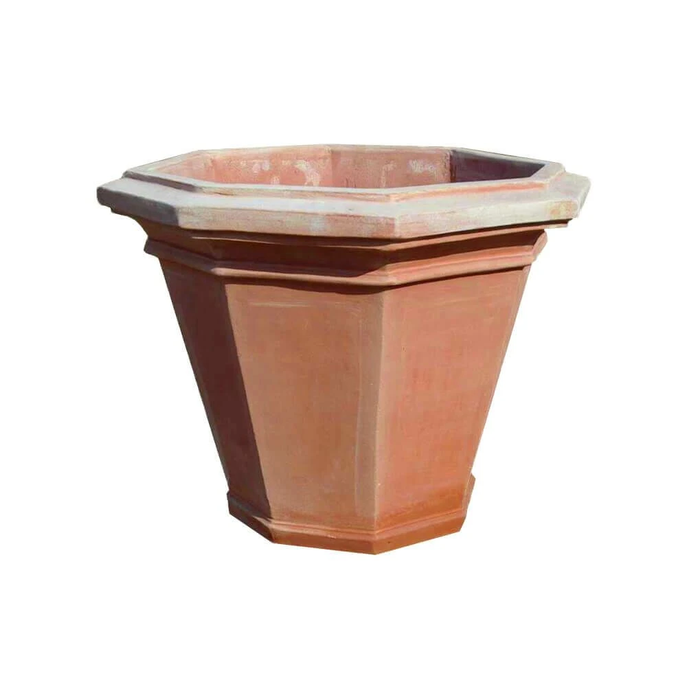 Stilvoller Terrakotta Pflanztopf 8-eckig - Piantatore Milo 3 Stilvoller Terrakotta Pflanztopf 8-eckig - Piantatore Milo