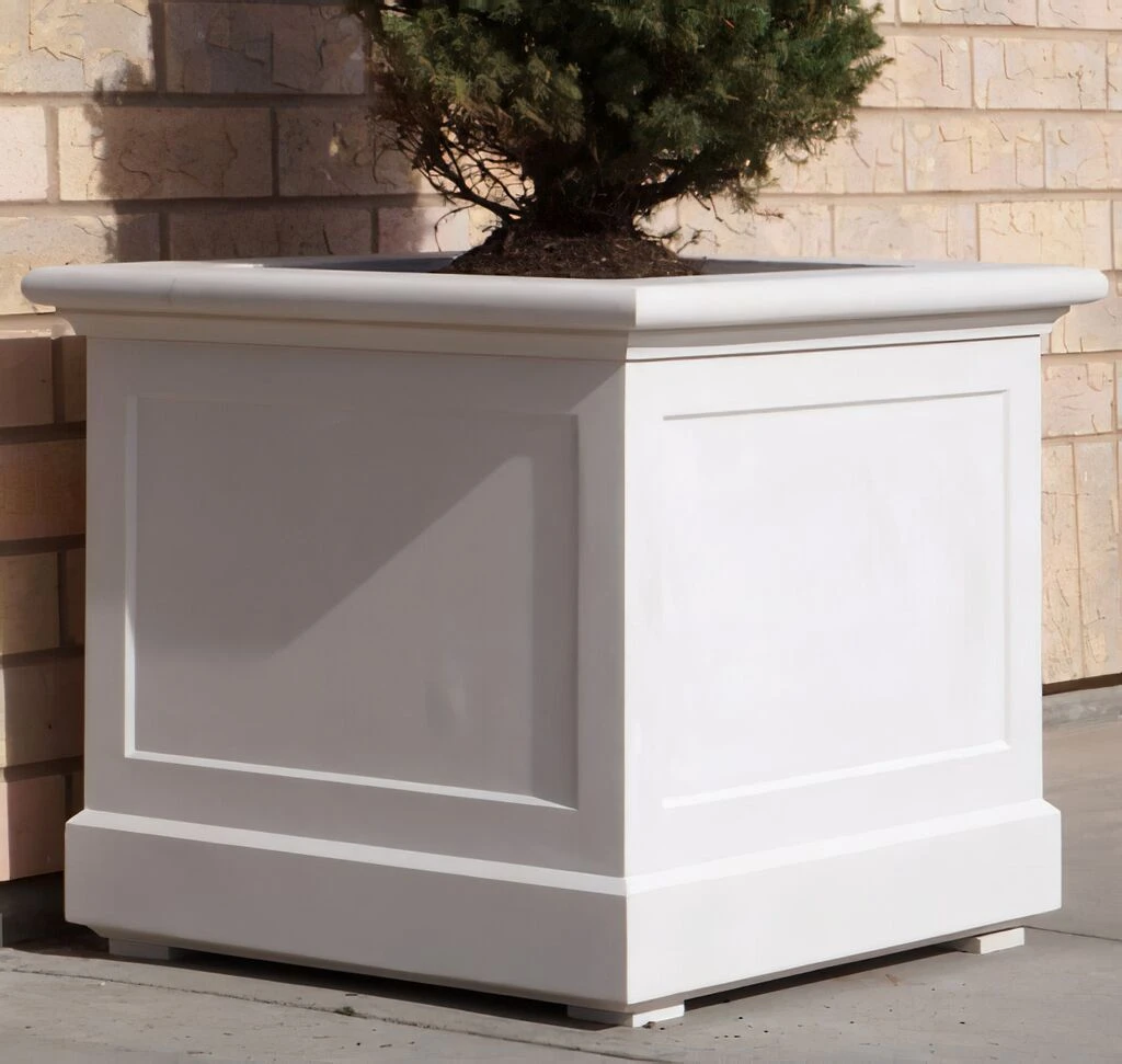 Stilvolles Pflanzgefäß Groß Quadratisch - Coraline 3 Stilvolles Pflanzgefäß Groß Quadratisch - Coraline