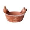 Terrakotta Korbgeflecht - Pflanzgefäß Mit Tauben - Cestino -Pflanz Traum Verkaufsgeschäft terrakotta korbgeflecht pflanzgefaess mit tauben cestino
