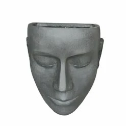 Wandampel Pflanzgefäß Als Kopf - Polystone Grau - Akani