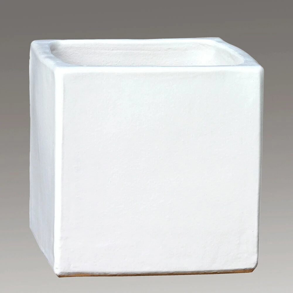 Weißer Pflanztrog Für Draußen - Steinzeug Frostsicher - Eckig - Macula Blanc 3 Weißer Pflanztrog Für Draußen - Steinzeug Frostsicher - Eckig - Macula Blanc