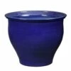 Winterfester Pflanztopf Aus Steinzeug - Blau - Rund - Mater Azur -Pflanz Traum Verkaufsgeschäft winterfester pflanztopf aus steinzeug blau rund mater azur