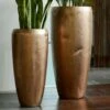 XXL 2er Set Pflanzvasen - Indoor - Bronze - Mit Einsatz - Rund - Jemal -Pflanz Traum Verkaufsgeschäft xxl 2er set pflanzvasen indoor bronze mit einsatz rund jemal