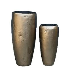 XXL 2er Set Pflanzvasen - Indoor - Bronze - Mit Einsatz - Rund - Jemal -Pflanz Traum Verkaufsgeschäft xxl 2er set pflanzvasen indoor bronze mit einsatz rund jemal2