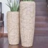 XXL Indoor Pflanzvase Mit Einsatz Aus Polystone - Braun - Rund - Broken-Optik - Rafiki -Pflanz Traum Verkaufsgeschäft xxl indoor pflanzvase mit einsatz aus polystone braun rund broken optik rafiki