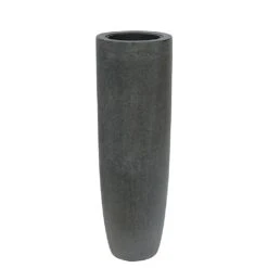 XXL Outdoor Pflanzvase Aus Polystone - Grau - Mezzano