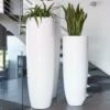 XXL Pflanzvase Für Drinnen & Draußen - Polystone - Weiß Glänzend - Gradara -Pflanz Traum Verkaufsgeschäft xxl pflanzvase fuer drinnen draussen polystone weiss glaenzend gradara